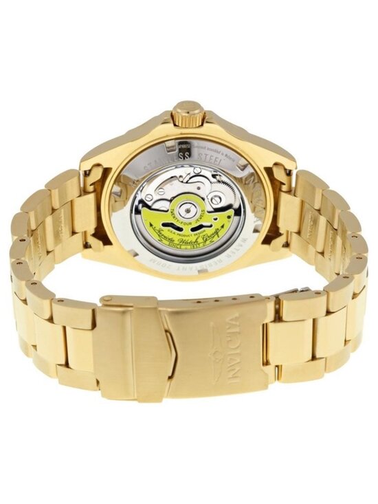 NWT Invicta Pro Diver Automatic Black Dial Gold-plated Men\'s Watch
